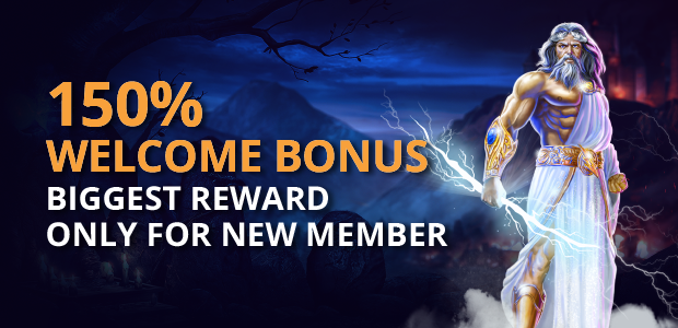 96AceOnlineCasino 150% Welcome Bonus Promotion