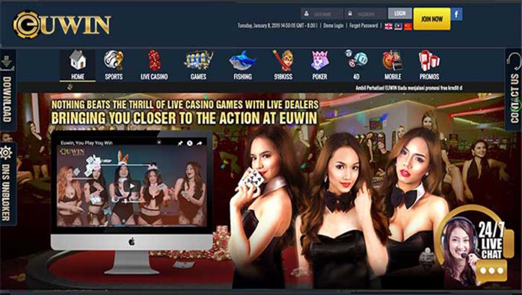EUWIN Casino Games Selection Malaysia