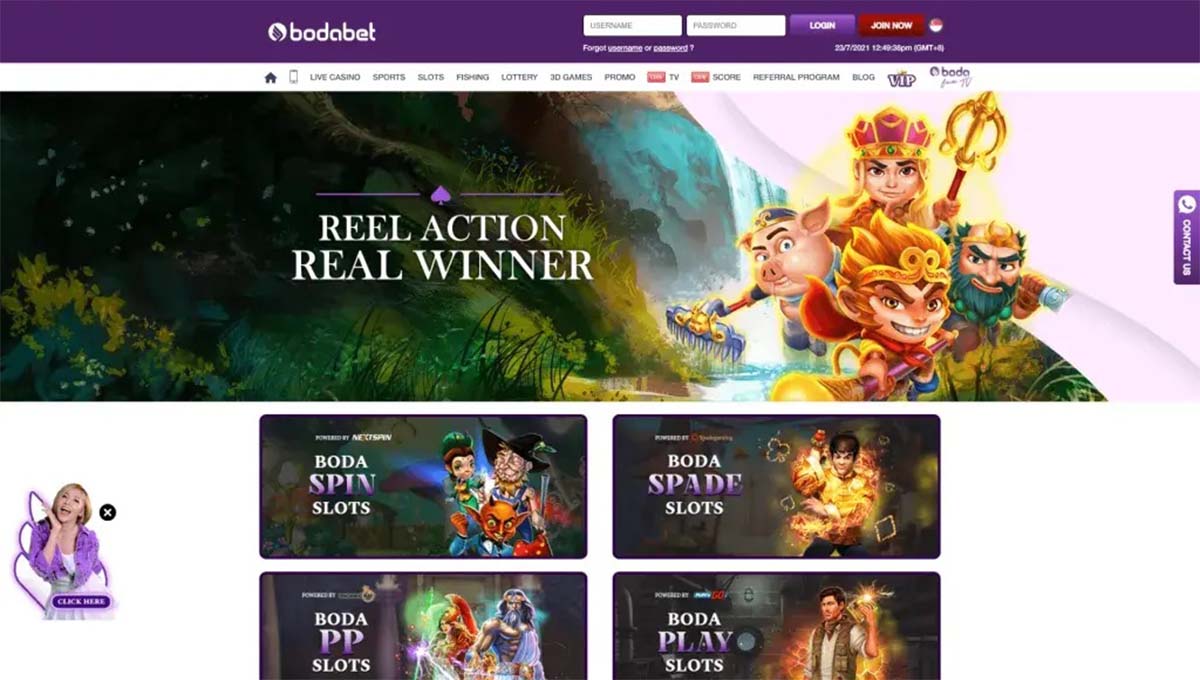 Bodabet Online Casino Games Selection
